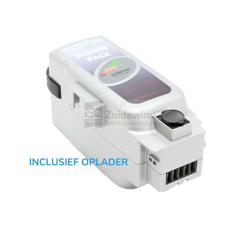 Accu Flyer Deluxe 36v 17Ah + 4A acculader